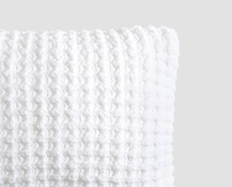 Snug Small Waffle Pillow Clear White