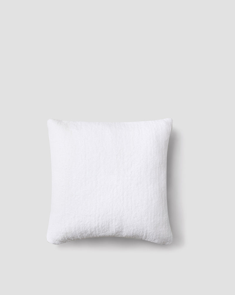 Snug Throw Pillow Clear White