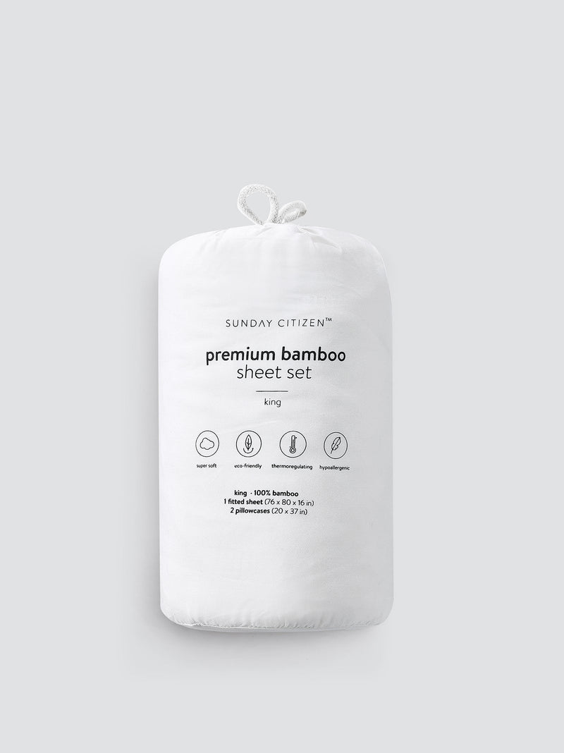 Premium Bamboo Sheet Set White