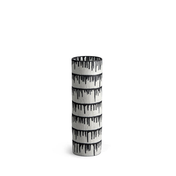 Tokasu - Cylindrical Vase White Indigo M