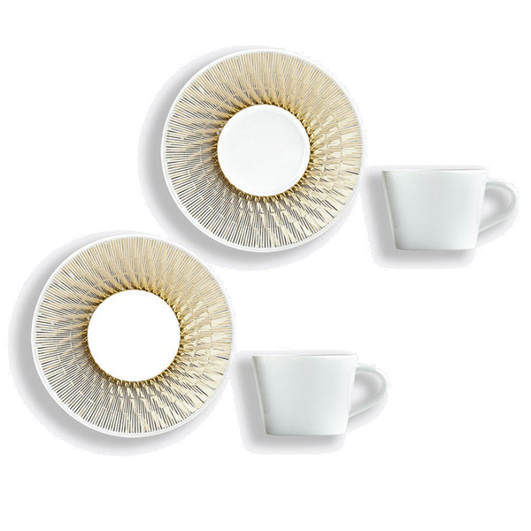Twist Again - Espresso Cups and Saucers (Set of 2)