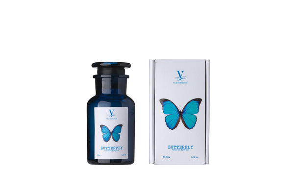 Talisman - Butterfly Candle in blue bottle 250