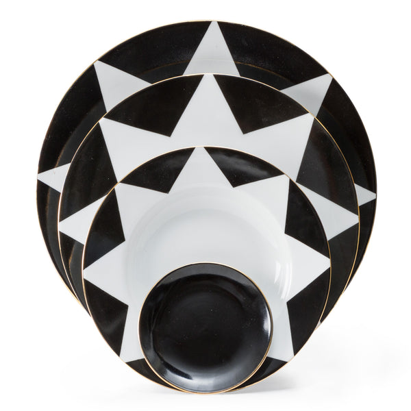 Peaks - Bread & Butter Plate Black and Gold