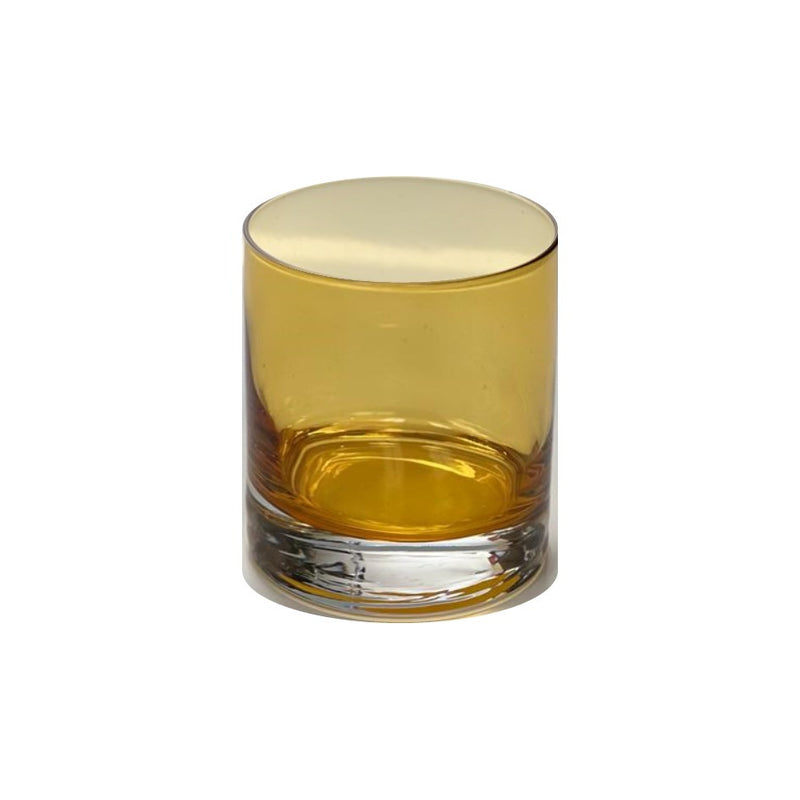Crystal Coloured Whisky Glasses - Amber (Set of 6)