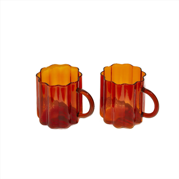 Wave - Mugs - Amber (Set of 2)