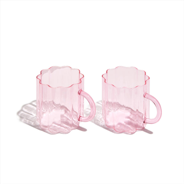 Wave - Mugs - Pink (Set of 2)