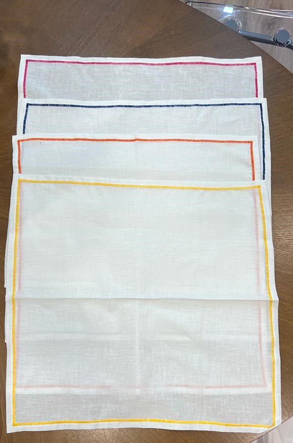 White Linen - Napkin Yellow (Set of 2)