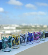 Tea Glasses Butterfly Color (Set of 6)