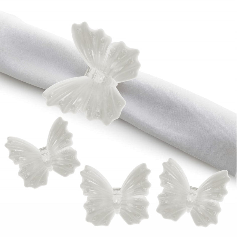 Napkin Rings Butterfly - Clear (Set of 4)