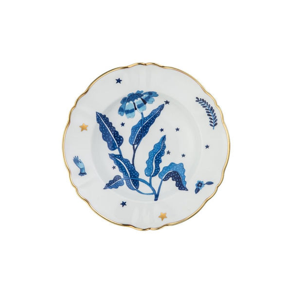 La Tavola Scomposta - Flower blue deep plate