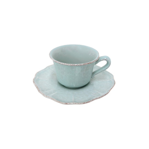 Impressions robin's egg blue - Tea cup & saucer (Set of 6)