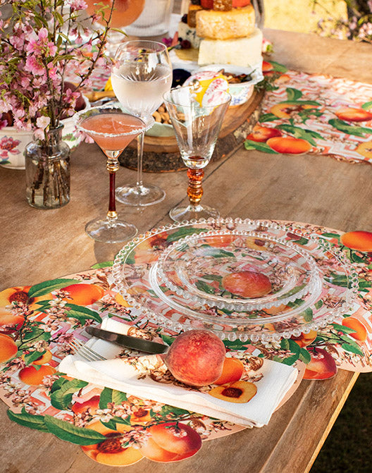 Peach - Placemats Round (Set of 2)