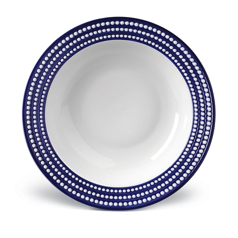 Perlee - Blue Rimmed Serving Bowl