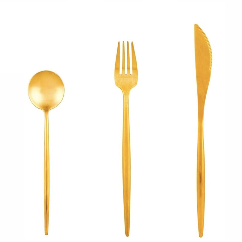 Dessert - Gold Cutlery (Set of 18)