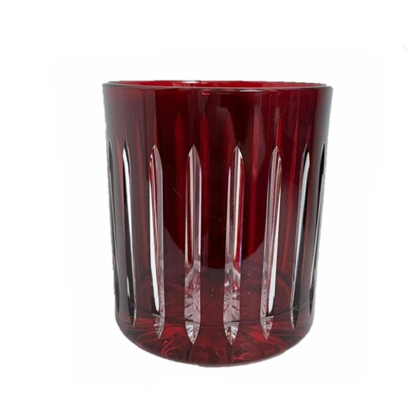 Whiskey Glass Stripes Red (Set of 6)