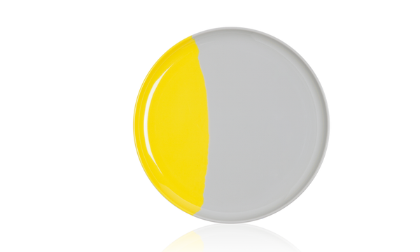 Melamine - Salad Plate Yellow/Grey (Set of 4)