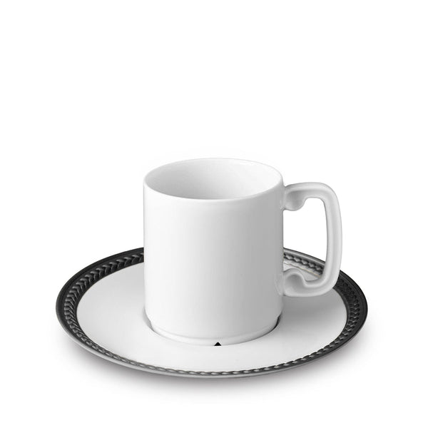 Soie Tressee Black - Espresso Cup + Saucer (Set of 6)