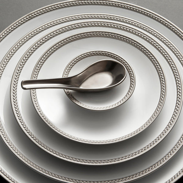 Soie Tressee Platinum - Sauce Dish + Spoon Rest